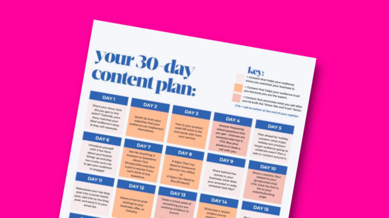 A 30-Day Transformative Content Plan for Online Marketing