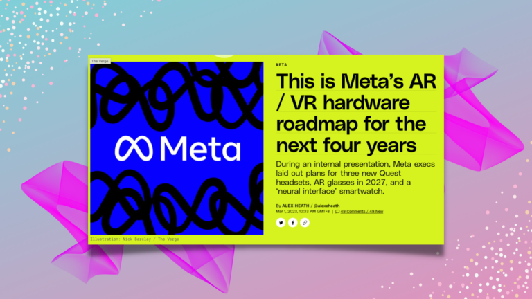 Updated AR and VR Meta Roadmap