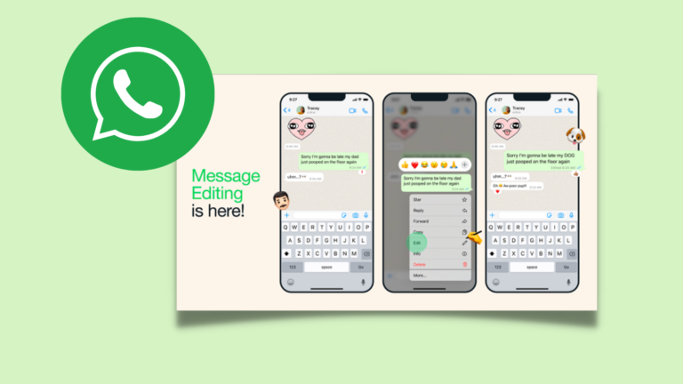 WhatsApp Allows Sent Message Editing