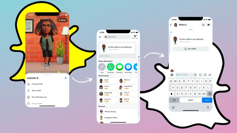 Snapchat Allows for In-App Bitmoji Sharing