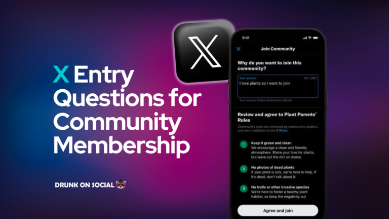 X Entry Questions for Community Membership